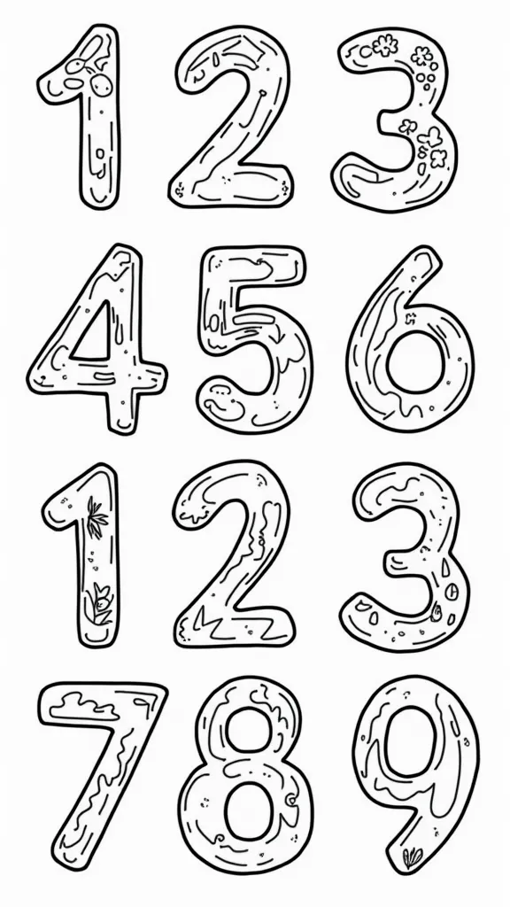 numbers 1 20 coloring pages